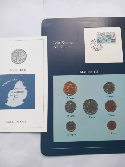 Coin Sets of All Nations - Mauritius Uncirculated Coin Set Coa Inc