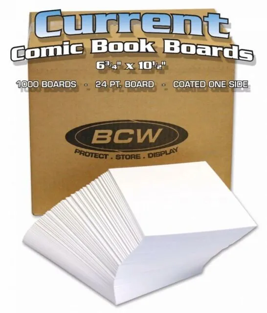 BCW Current Comic Backing Boards Case of 1000 Bulk Package 6 3/4 x 10 1/2 New