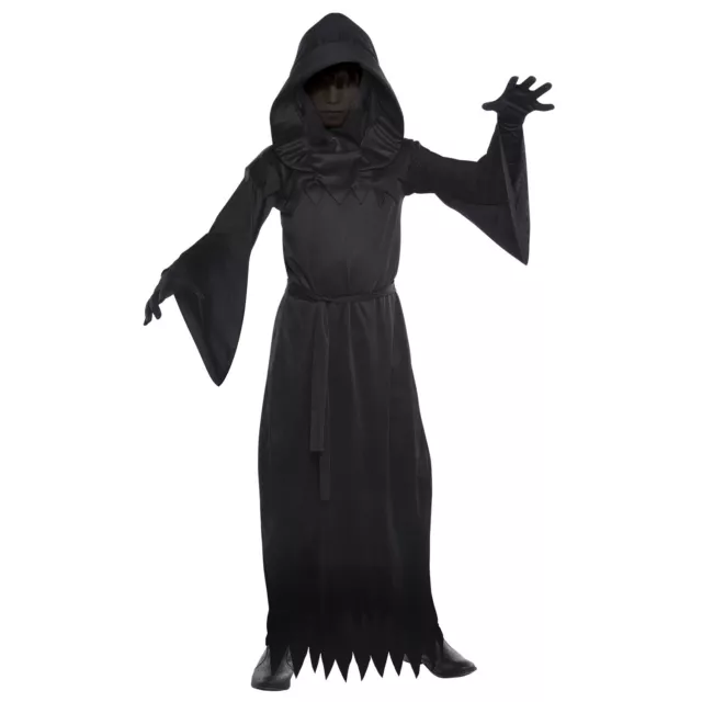 Child Grim Reaper Phantom Of Darkness Costume Kids Halloween Horror Robe Outfit