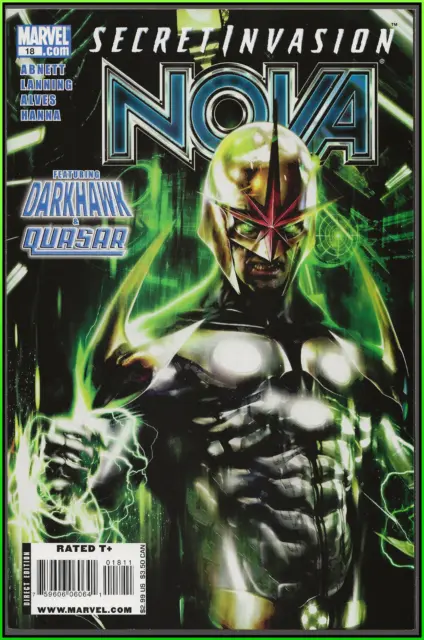 Nova #18 (2008) Mattina Variant Darkhawk Secret Invasion Marvel 9.2 Nm-