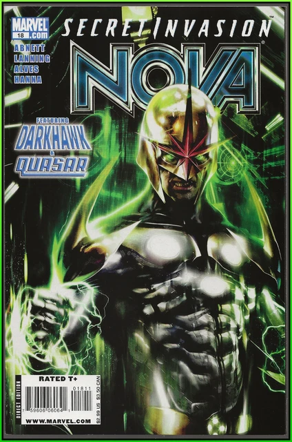 Nova #18 (2008) Mattina Variant Darkhawk Secret Invasion Marvel 9.2 Nm-