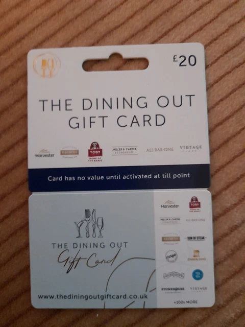 £20 Dining Out Gift Card. New & Unused