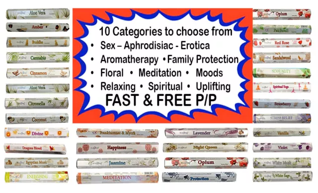 Sex Stamford Incense Sticks Gift Set Aphrodisiac Aromatherapy Protection Floral