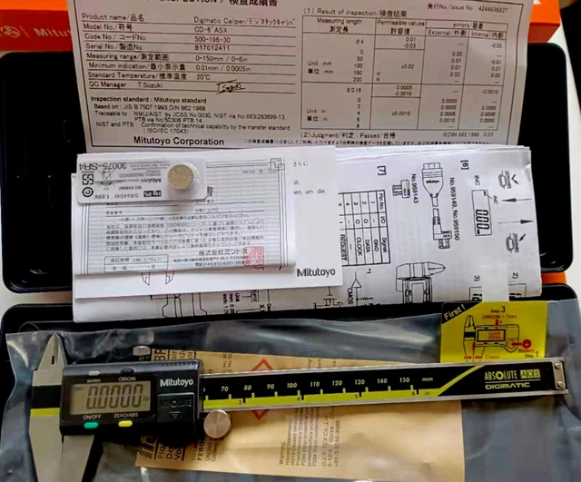 MITUTOYO 500-196-30 150MM/6& Absolute Digital Digimatic Vernier Caliper ...