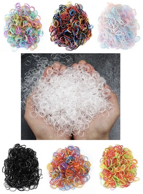 MINI HAIR ELASTICS Rubber Bands Braids Braiding Plaits Small Bands UK
