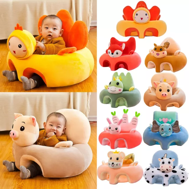 Cartoon Baby Sofa Cover Learning to Sit Seat Feeding Chair Case N/Cotton