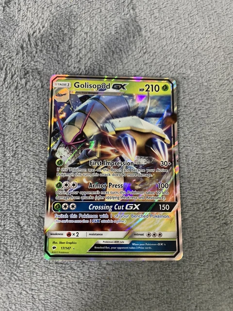 Golisopod GX 17/147 S&M Burning Shadows Half Art Ultra Rare