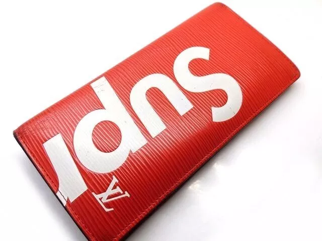 Louis Vuitton Louis Vuitton x Supreme Slender Wallet Epi Red 
