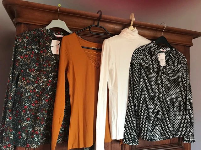Lot de 4 hauts taille S Camaïeu neufs avec étiquette