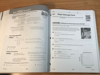 2 books: Integrated Mathematics Volume 1 & 2 by Houghton Mifflin Harcourt, 2015 6