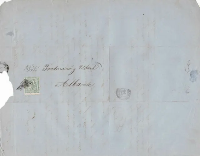 Spain 19th centuary stamps cover Ref 8320