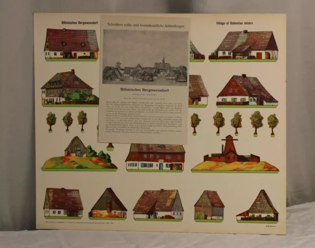 C9/ heimatlicher Schreiber Modellierbogen / Aufstellbogen - Böhmisches Dorf /242