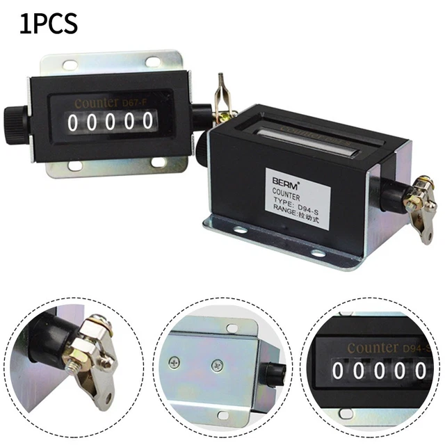 Compteur Mécanique à Tirage 5 Chiffres D67F – Réarmable, Pour Presse Et Machines