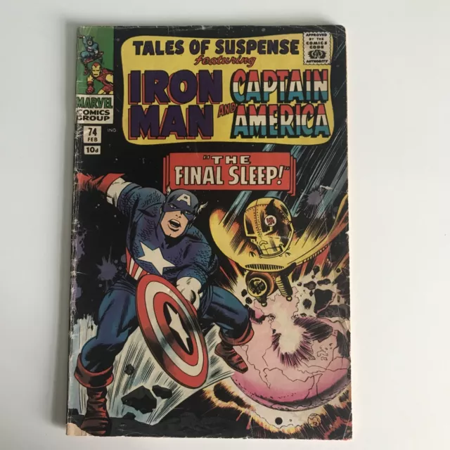 Marvel Comics Tales Of Suspense No 74 Iron Man Captain America 1965