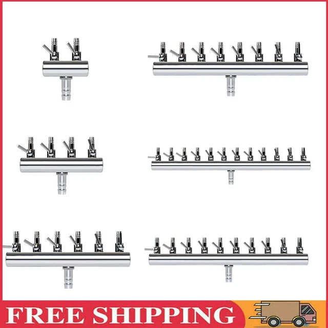 STAINLESS STEEL FLOW Splitter Distributor Aquarium Fish Tank Oxygen