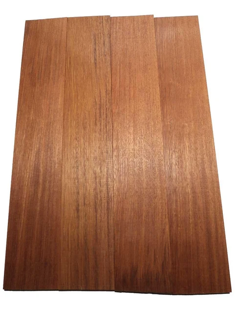 3x Merbau Bois Brett Acajou Sobre 96x17cm 25mm S
