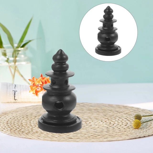 2pcs Mini Pagoda Figurines Metal Pavilion Statue Bonsai Landscape Mini Pavilion Decoration