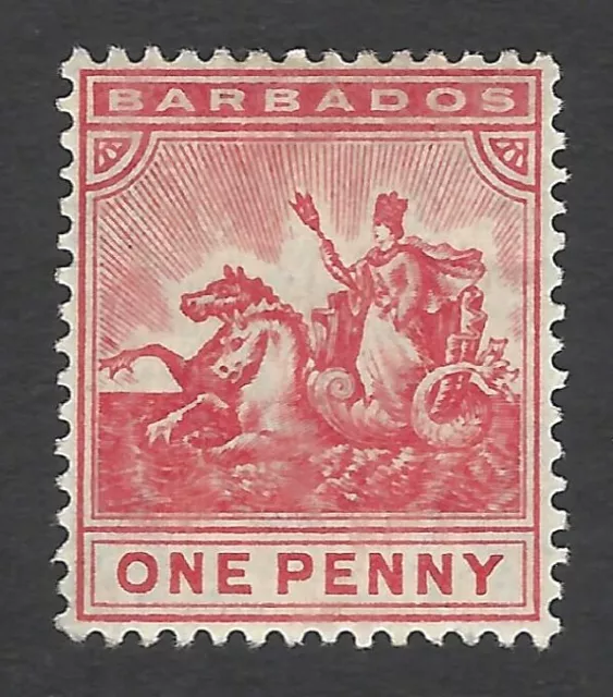 Barbados 1902-10 1d red MH SG 165 £30.00