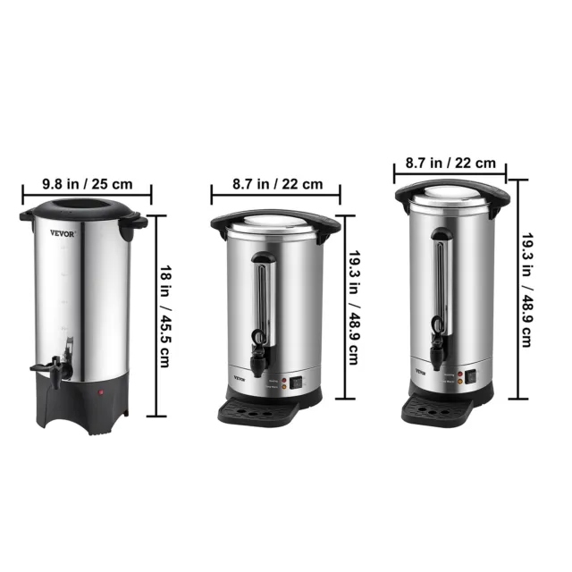 VEVOR Commercial Coffee Urn Stainless Steel Coffee Dispenser Fast Brew 50-110Cup 2