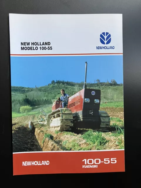 FIATAGRI 100-55 CRAWLER TRACTOR BROCHURE LEAFLET MODELO SPANISH CLASSIC 90s FARM