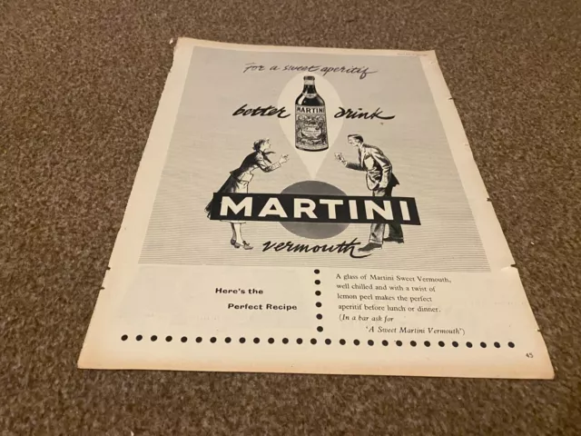 Framed Advert 14X11 Martini Vermouth