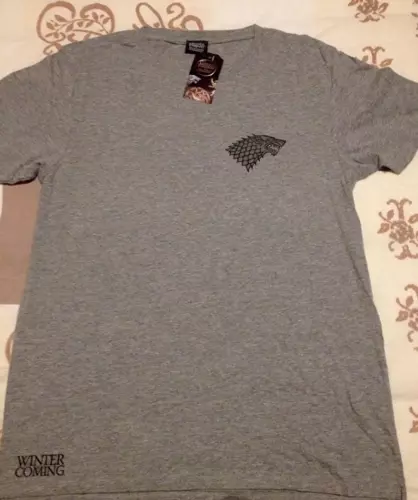 Game Of Thrones Tee Shirt Stark Gris Taille L Neuf