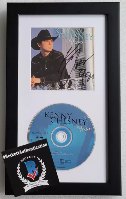 Kenny Chesney Signed Display Beckett Bas Coa Autographed Country Cd Present Gift