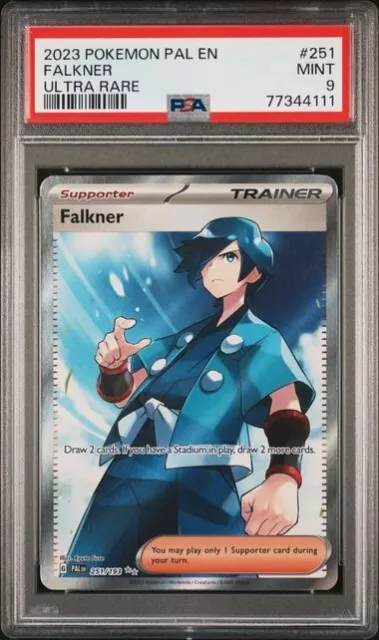 Pokemon SVP Paldea Evolved Falkner Full Art Trainer 251/193 PSA 9