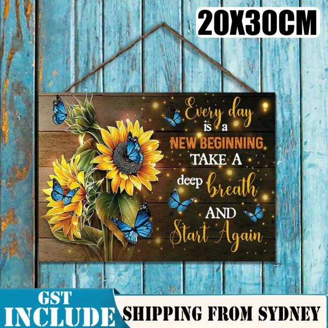 Butterfly Sunflowers Wall Art Hanging Picture Canvas Printing Room Home Decor AU