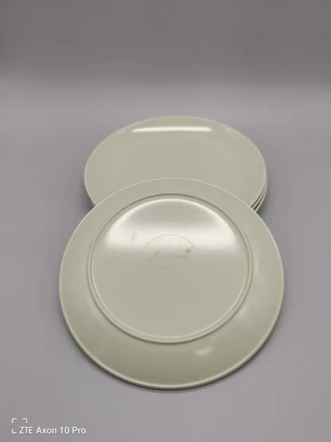 Set of 4 Vtg Boontonware Melmac Melamine Light Green Somerset Small Plates #7105 3