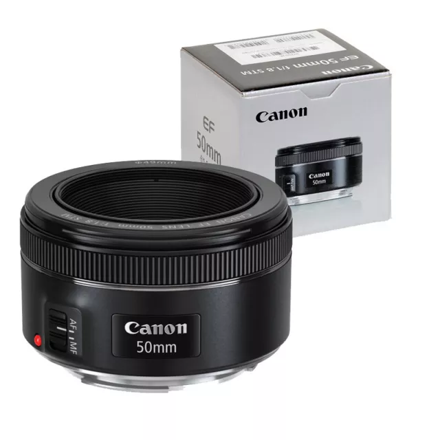 Objectif autofocus Canon EF 50 mm f/1,8 STM pour appareils photo reflex numériques EOS TOUT NEUF