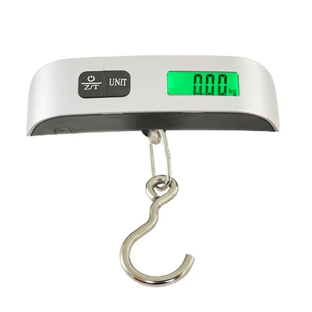 50kg/110lb Electronic Luggage Bag Scale Handheld Fish LCD Hook  Balance