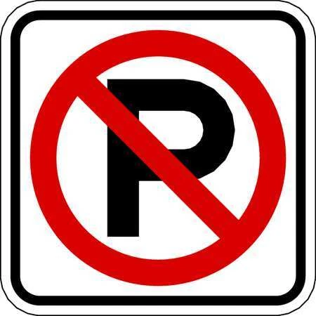 Lyle R8-3A-24Da No Parking Parking Sign,24" X 24, R8-3A-24Da