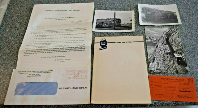 Vintage Railroad Paper Ephemera -- Lot Of Six  Luzern Postcard
