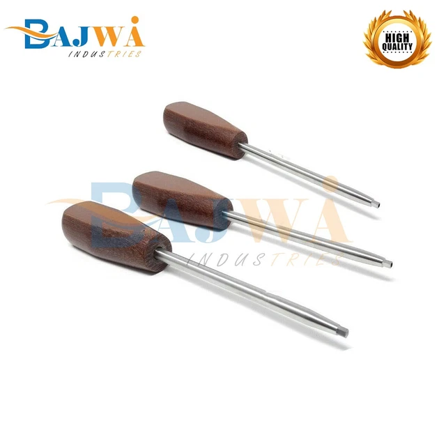 Cannulated Bone Screw Driver 2.5mm, 3.5mm, 4.5mm Veterinary Orthopedic Set of 3