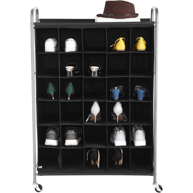 Organizador de zapatos Mainstays 6 niveles 30 pares, negro