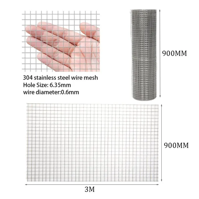 6M Stainless Steel Rat Mesh Rodent Proofing Woven Fine Wire Metal Netting Roll