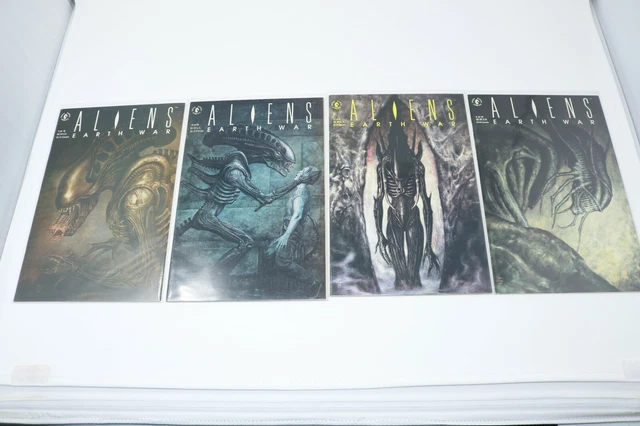 Aliens Earth War 1-4 Complete series, Dark Horse 1990, 2 3 Sam Kieth FN/VF
