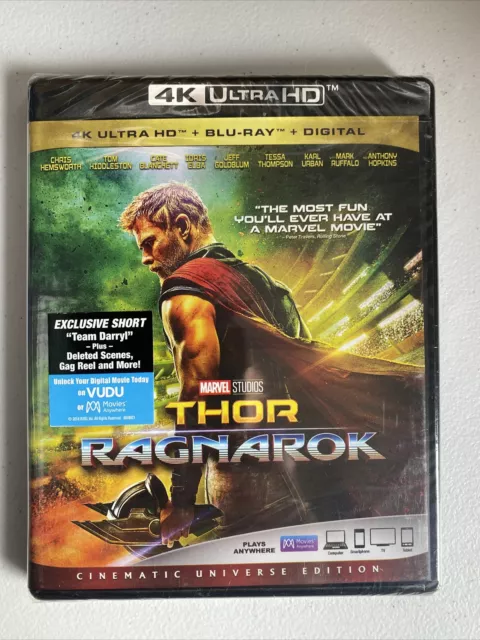 Thor: Ragnarok 4k Ultra HD + Blu-Ray + Digital Nuevo Sellado