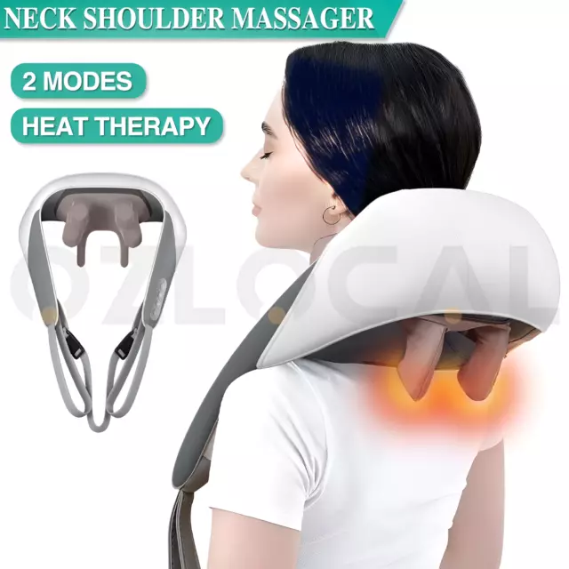 Neck Massager Rechargeable Heat Back Pain Relief 5D Massage Neck And Shoulder