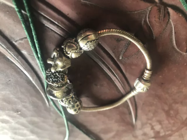 Pandora Bracelet With 7 Charms Ale 925 18cm