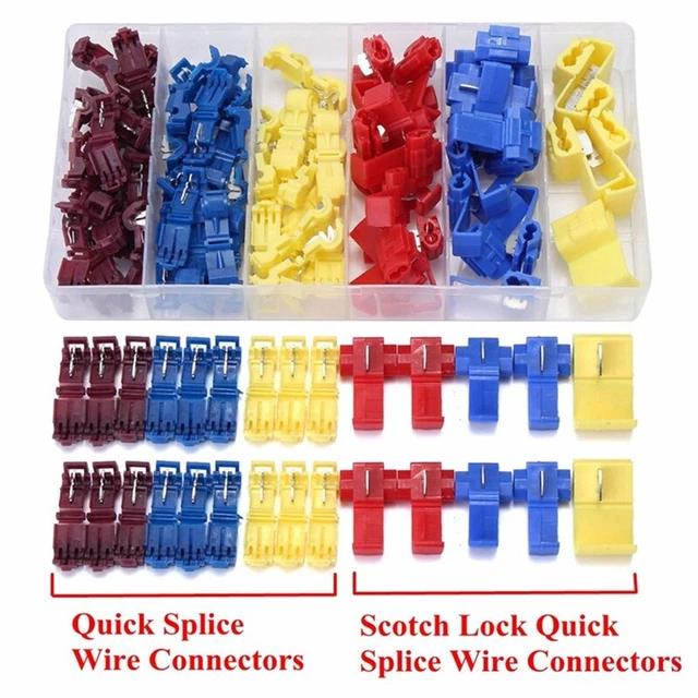 100/150 Connecteurs De Câble électrique – Bornes à Sertir Rapides – Rouge/bleu/jaune – Pour Fils 22-10 AWG