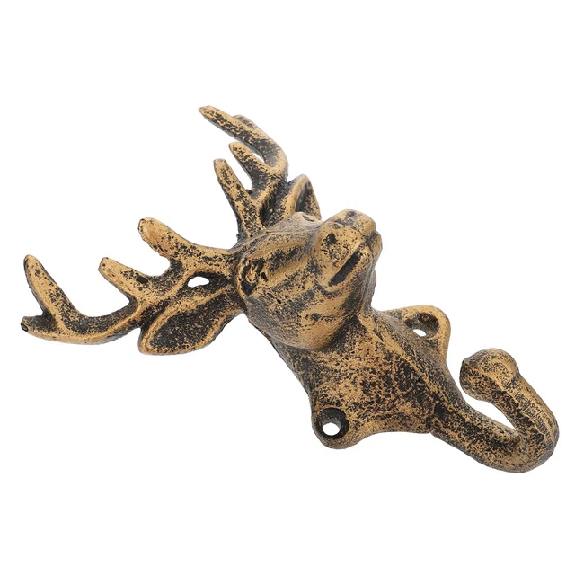 Retro Hook Cast Iron Antler Hook Wall Mounted Clothing Rack Clothes Hook