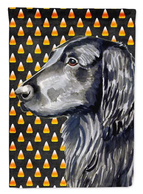 Flat Coated Retriever Candy Corn Halloween Portrait Flag Garden Size LH9062GF