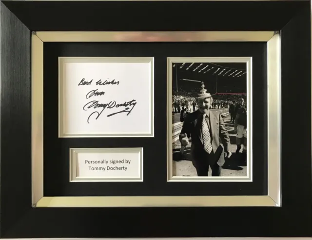 Tommy Docherty Hand Signed Framed Photo Display Manchester United Autograph.