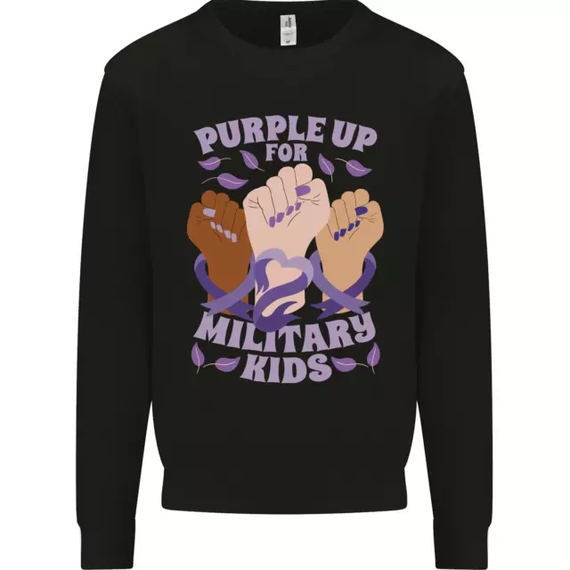 Viola Up per Militare Bambini Militare Brats Uomo Felpa Maglione