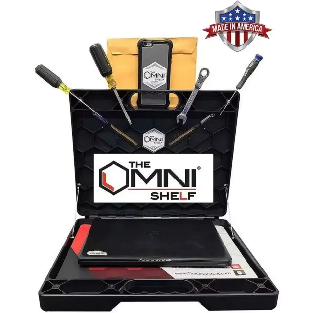 The Omnishelf - Magnetic Utility Shelf, Briefcase, Portable Desk - Comes with Ma