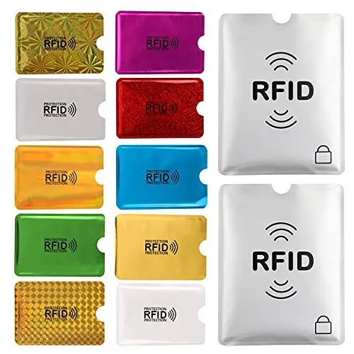 28 RFID Blocking Sleeves (24 Credit Card Protector Holders in 12 colors & 4