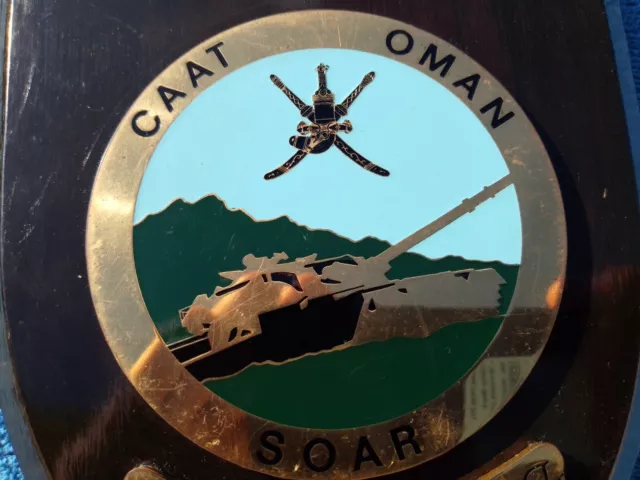 Military Plaque From Overseas, CAAT OMAN SOAR, USA Or Arabic, Great Condition