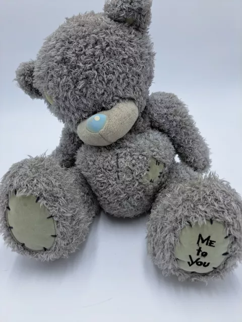 me to you Teddy Teddybär Plüschbär grau mit Flicken Kuschelbär ca 25 cm